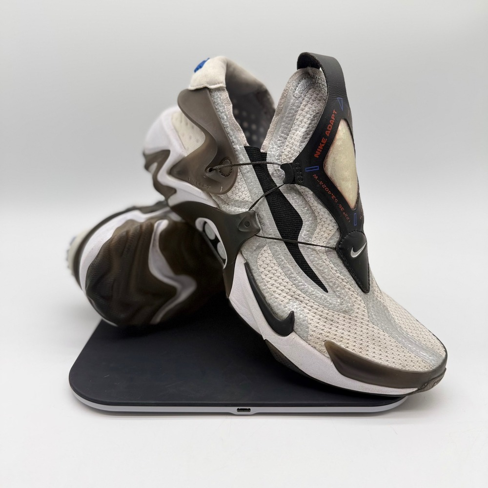 Nike Adapt Huarache Mens 10 WhiteBlack Bright Crimson W/Charge Pad*Not/OG Box *